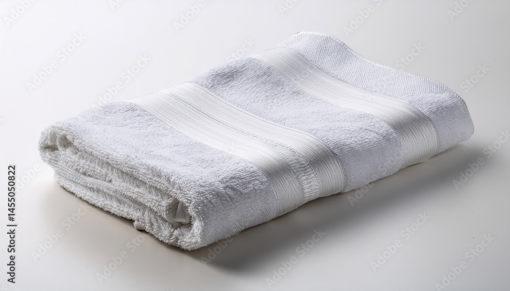a white towel elegantly folded on a white surface a white towel elegantly folded on a white surface