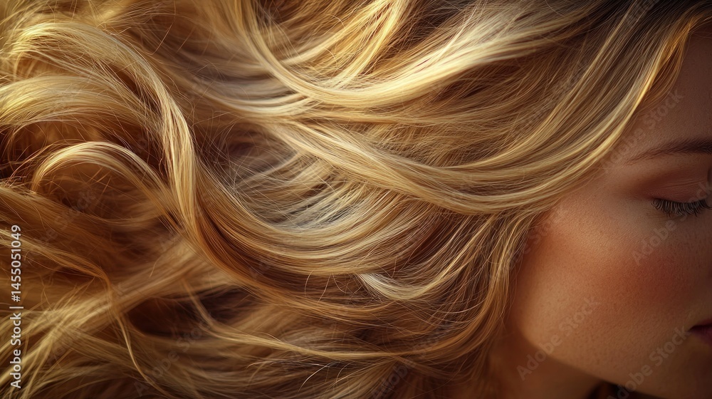 Naklejka premium Blonde flowing hair