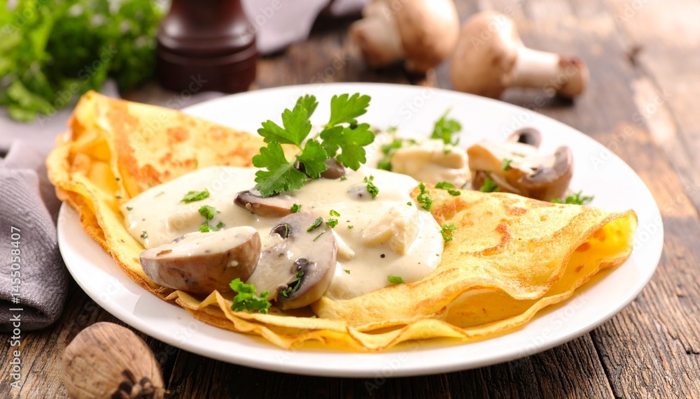 Delicious Creamy Mushroom Crepe Recipe Simple and Elegant Breakfast or Brunch Idea Delicious Creamy Mushroom Crepe Recipe Simple and Elegant Breakfast or Brunch Idea