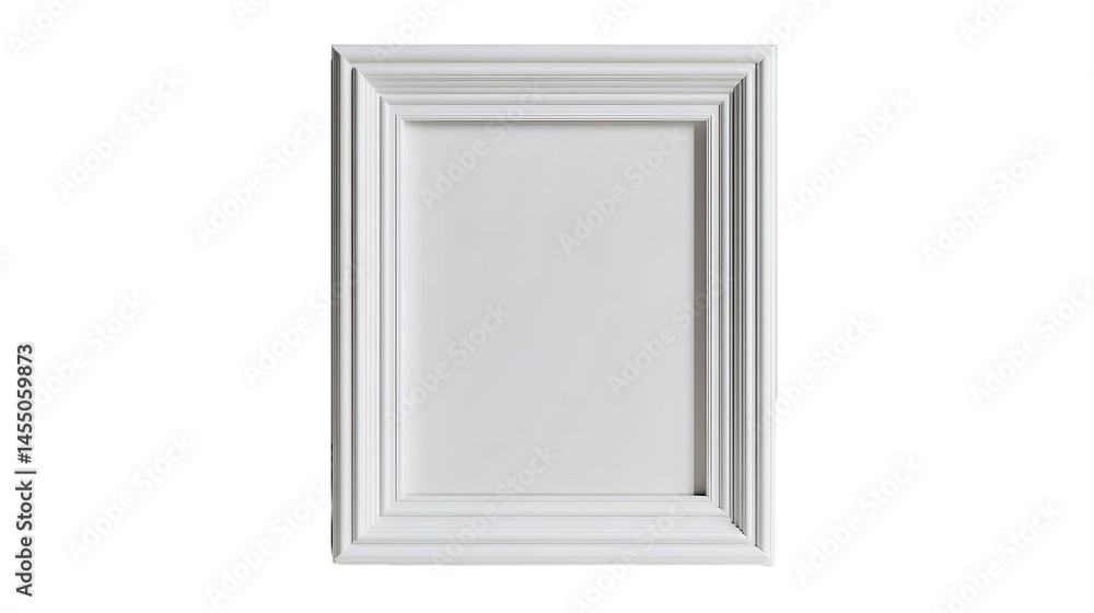 Isolated white rectangular frame for picture or text, clean look «, cut out transparent Isolated white rectangular frame for picture or text, clean look «, cut out transparent