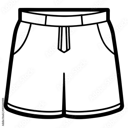 Simple Board Shorts Vector on White Background
