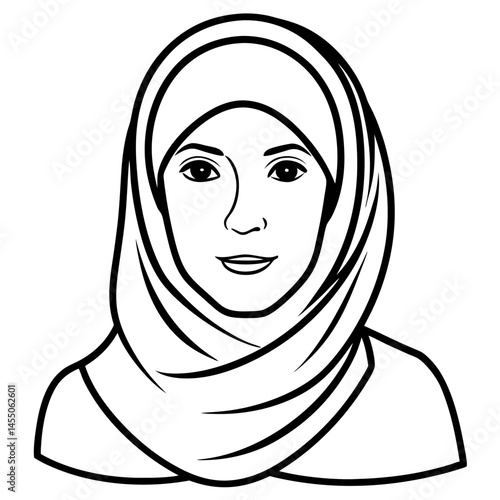 a hijab girl silhouette