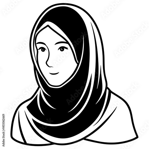 a hijab girl silhouette