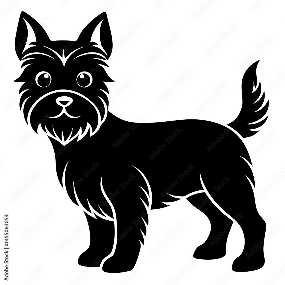 Obraz premium a dog silhouette for work and project.