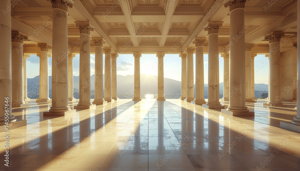 interior of the great palace with distant views