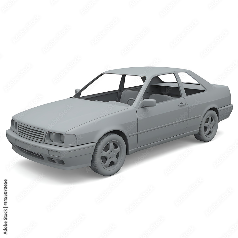 Naklejka premium 3d car isolated on white background