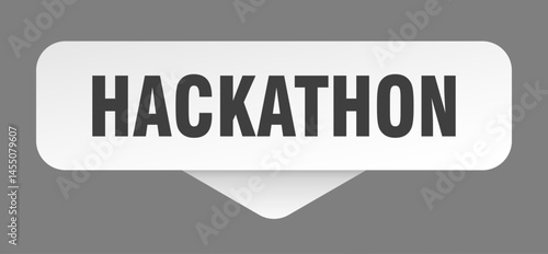 hackathon sticker. hackathon sign isolated on gray background