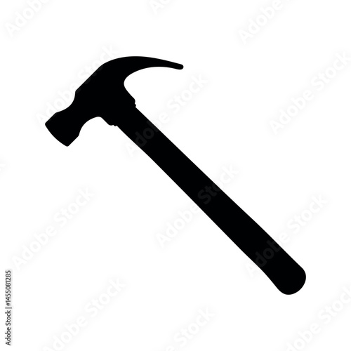 Wallpaper Mural Old claw hammer silhouette. Vector illustration design isolated on white background. Ideal for vintage tool themes, carpentry, and repair icons Torontodigital.ca
