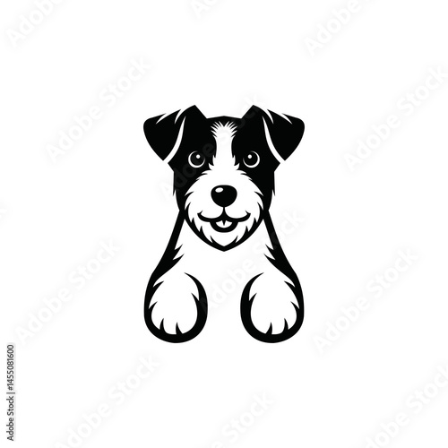 cute, adorable, authoritative and charismatic Jack terrier logo