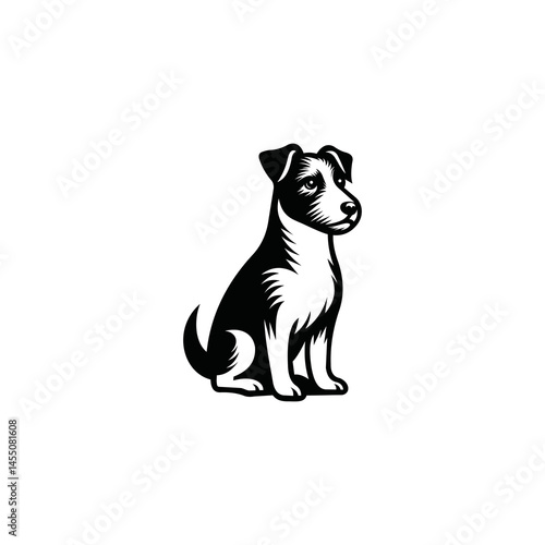 cute, adorable, authoritative and charismatic Jack terrier logo