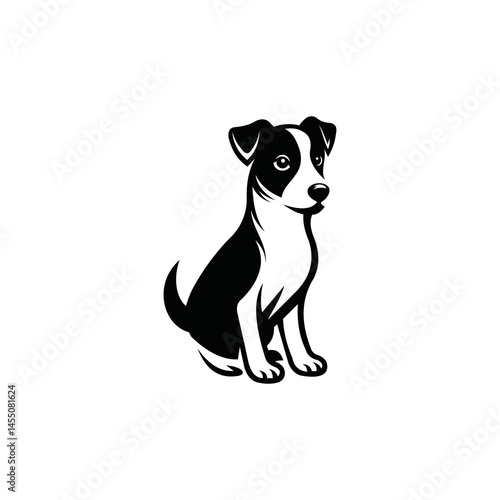 cute, adorable, authoritative and charismatic Jack terrier logo