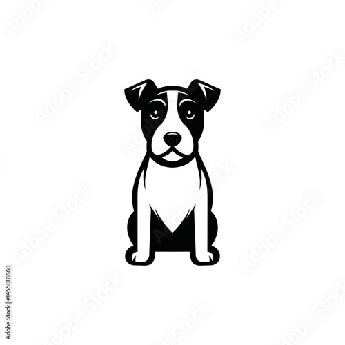 cute, adorable, authoritative and charismatic Jack terrier logo