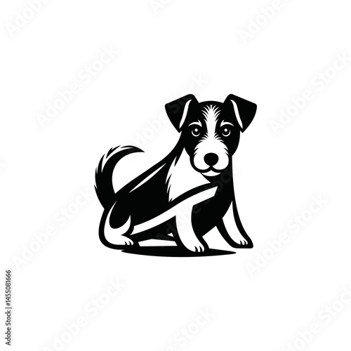 cute, adorable, authoritative and charismatic Jack terrier logo