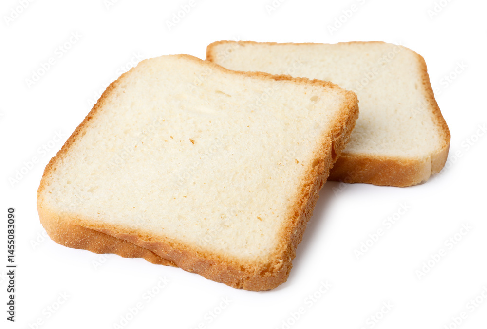 Piece of fresh toast bread isolated on white Piece of fresh toast bread isolated on white