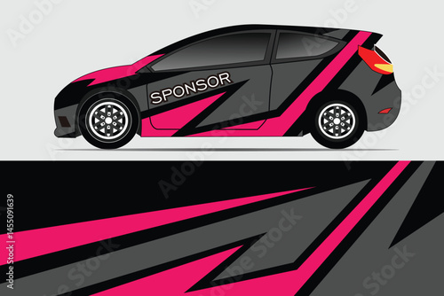 Stylish race car design with dynamic graphics and colors (1)