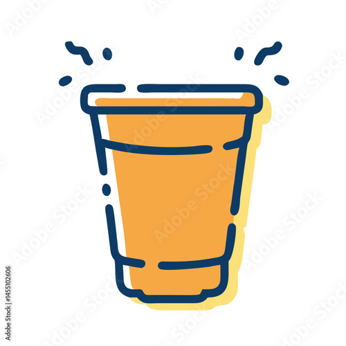 Party cup filled with drink for celebration and festive gatherings