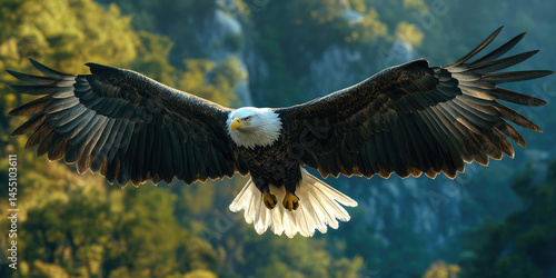 Wallpaper Mural Majestic Bald Eagle in Flight Torontodigital.ca