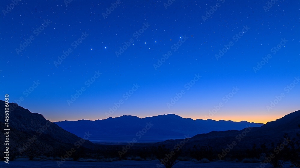 Obraz premium Starry night over mountains