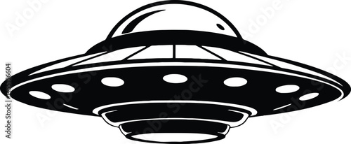  UFO Flying Saucer Silhouette Icon