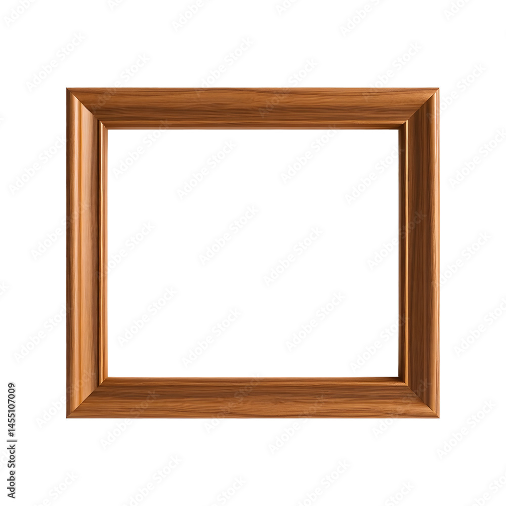 3D wooden frame realistic texture isolated on transparent background
3D wooden frame realistic texture isolated on transparent background