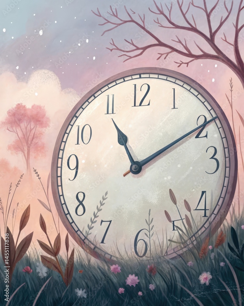 A clock with its hour and minute hands pointing to different times yet in sync illustrating the coordination of time management in reducing stress.