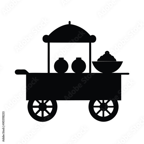 horse carriage on white background