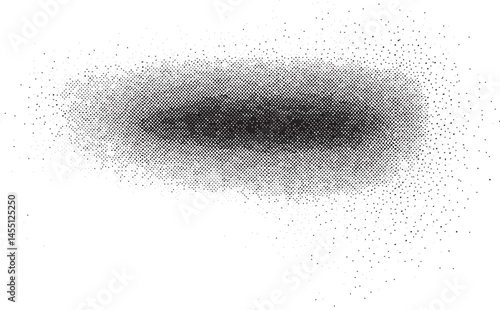 A softly blurred gray-toned circle emerges from a stark white background.