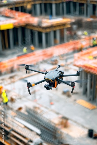 Drone Inspection at Construction Site
