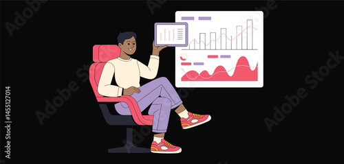 Analyzing Data Visualizations on a Digital Dashboard
