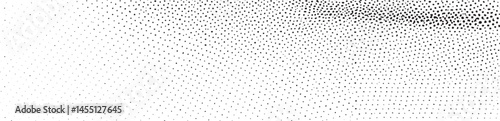 A stark horizontal of small white dots contrasts against a black background.