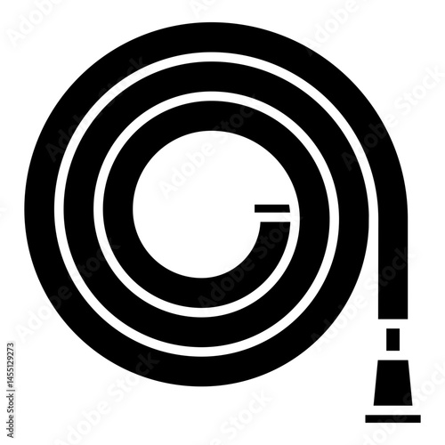 Fire hose glyph solid icon