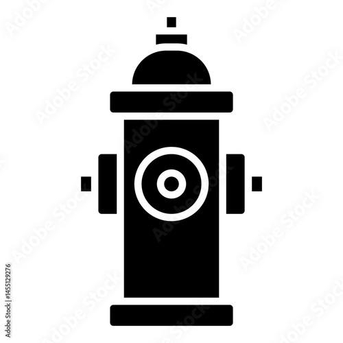 Fire hydrant glyph solid icon