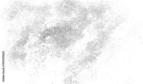 A textured monochrome expanse of scattered white dots against a dark background.