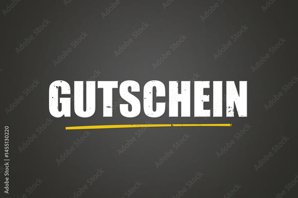 Fototapeta premium Gutschein (Coupon) - A blackboard with white text.