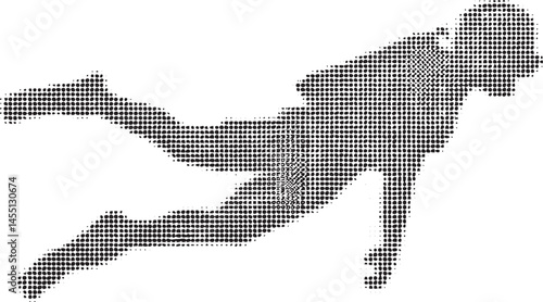 A silhouetted figure performs a dynamic plank pose.