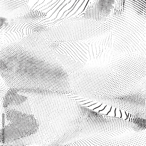 Abstract black and white lines create a dynamic textured surface.