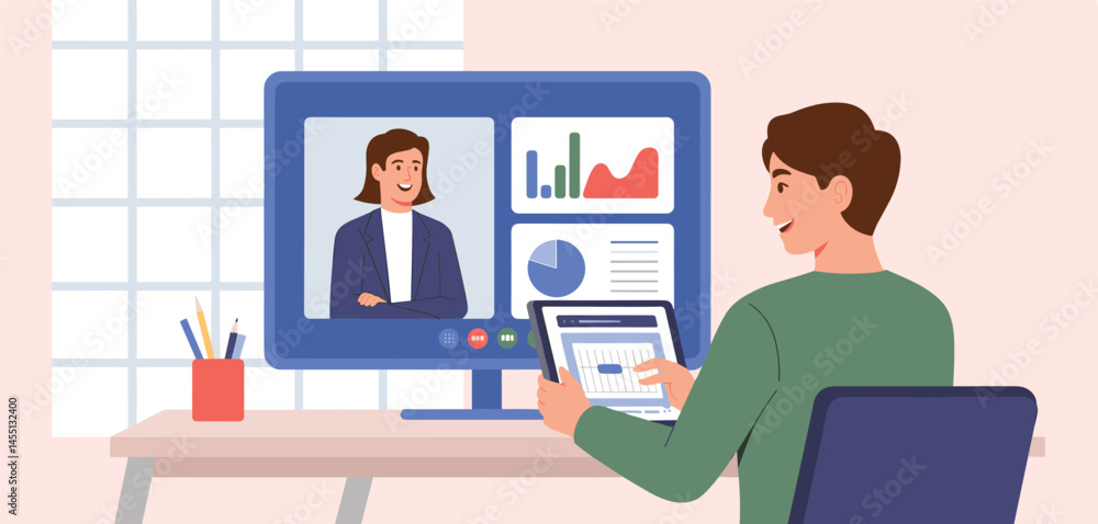 Man analyzing data visualizations on tablet and charts, representing business intelligence, digital analytics, and modern data-driven decision making
Man analyzing data visualizations on tablet and charts, representing business intelligence, digital analytics, and modern data-driven decision making