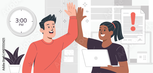 Celebrating Team Success with a High Five