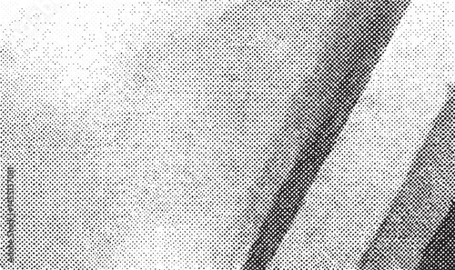 A stark black and white gradient transitions from a textured dotted to a smooth tonal shift.