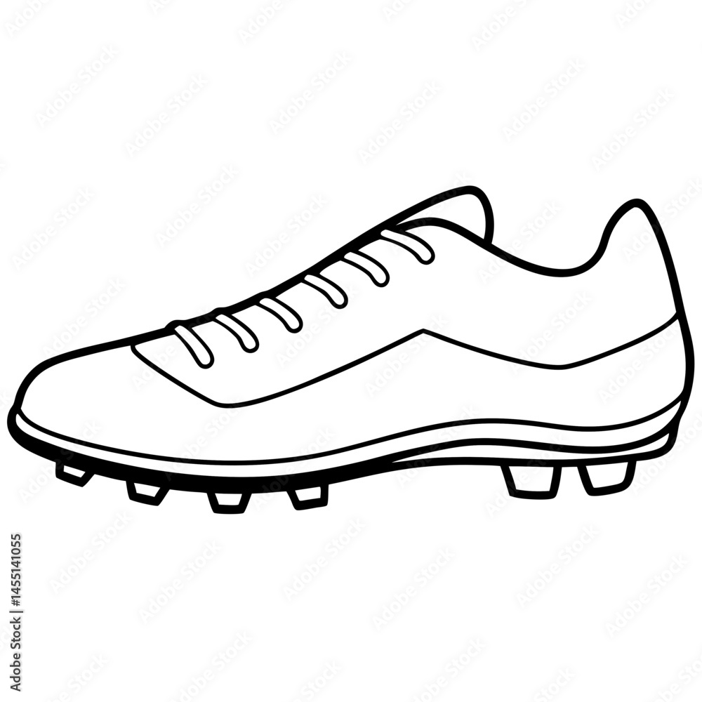 Simple Soccer Cleats Vector on White Background Simple Soccer Cleats Vector on White Background