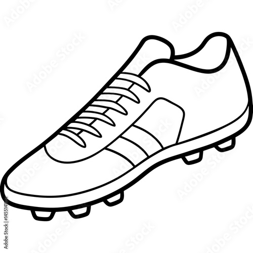 Simple Soccer Cleats Vector on White Background
