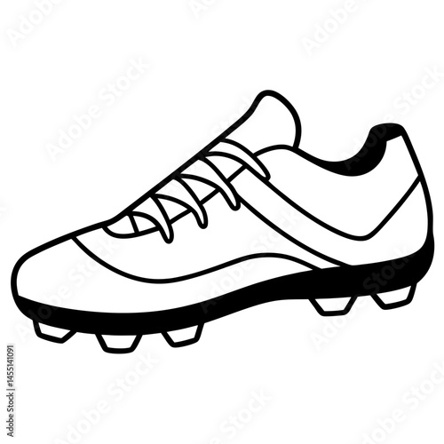 Simple Soccer Cleats Vector on White Background