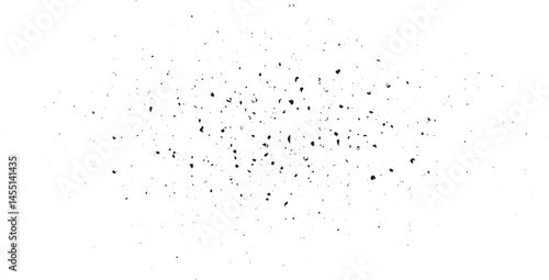 A dense scattering of small dark dots covers a white background.