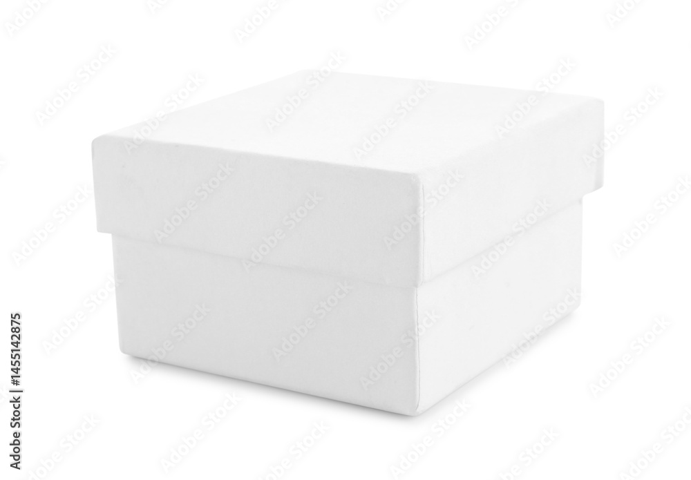 One blank cardboard box isolated on white One blank cardboard box isolated on white