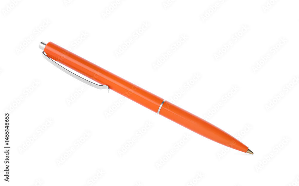 One stylish pen in air isolated on white One stylish pen in air isolated on white