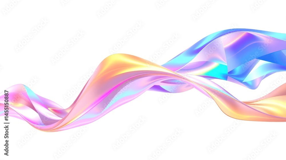 Abstract iridescent flowing ribbons. Dynamic, colorful, and smooth, these liquid-like forms create a sense of movement and fluidity. Abstract iridescent flowing ribbons. Dynamic, colorful, and smooth, these liquid-like forms create a sense of movement and fluidity.