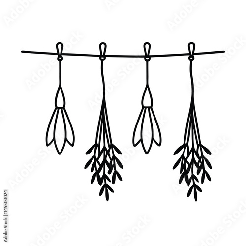 clothes hanging on a clothesline