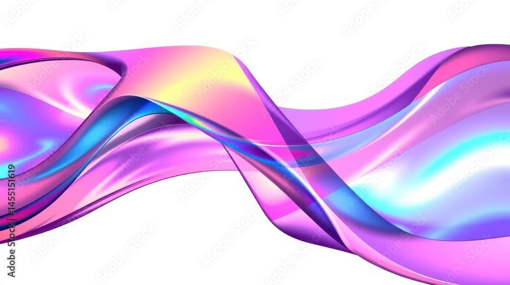 Abstract iridescent wavy shapes Abstract iridescent wavy shapes