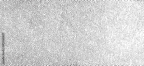 A stark black and white of repeating small dots spans the entire frame.