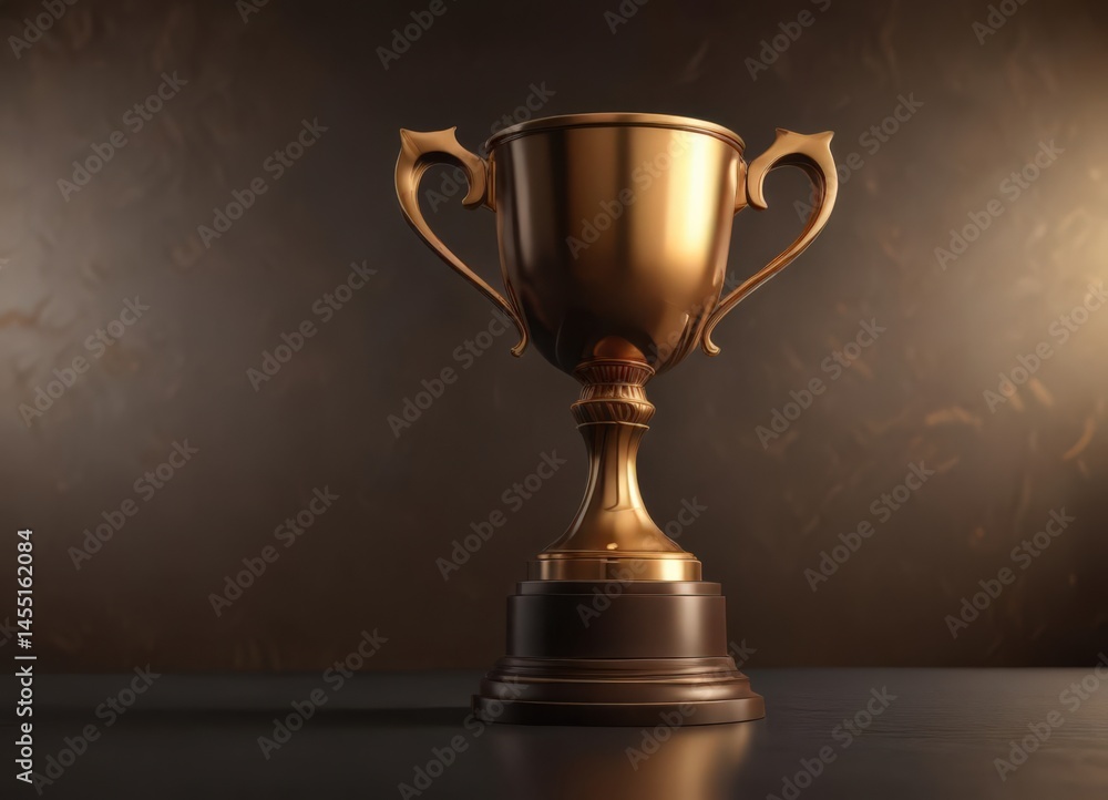 Abstract vector silhouette of a bronze trophy featuring a golden cup, set against a stylish backdrop , honor, winner, game Abstract vector silhouette of a bronze trophy featuring a golden cup, set against a stylish backdrop , honor, winner, game